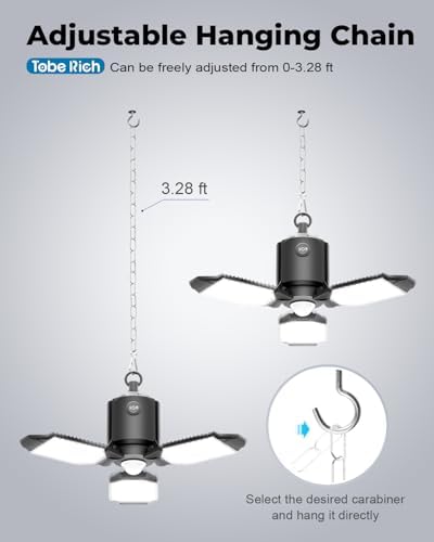 2 Pack Motion Sensor Garage Light Plug in, 8000LM 6500K Shop Lights - Image 7