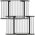 Cumbor 2-Pack 30-48 in Baby Gate for Stairs, Auto Close Dog Gate, Black by Cumbor