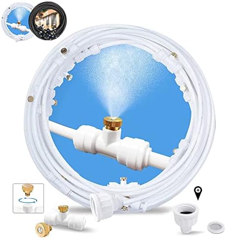 Patio Misters for Cooling Outdoor, White Mister for Outside, 80FT|24M by POCKETPANDA