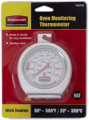 Rubbermaid Commercial Products Stainless Steel Monitoring Thermometer, Safe for Inside Oven/Grill/Smoker, 60-580°F Range, Easy to Read Food Thermometer For Food Resturant/Home Cooking - Image 4