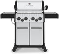 Broil King 865387 Crown S 490 4-Burner Natural Gas Grill with Side Burner and Rear Rotisserie Burner in Stainless Steel by BroilKing