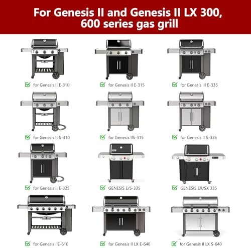 Utheer Ceramic Cast Iron Grill Grates for Genesis II 300 600, 8.8 x 11.8 - Image 2