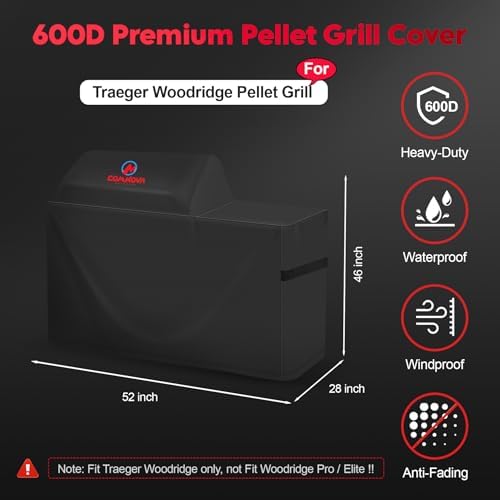 Comnova 600D Grill Cover for Traeger Woodridge - Image 2