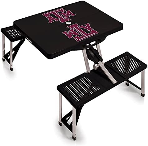 PICNIC TIME NCAA North Carolina Tar Heels Folding Picnic Table - Camping Table - Outdoor Table with Umbrella Hole by PicnicTimeFamilyofBrands