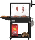 KoolMore 50 in. Charcoal Grill BBQ, Santa Maria Argentine Outdoor Grill with Interchangeable V Grates, Heavy Duty Barbecue Grilling Grill, Black by KoolMore