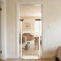 Lumizone 55.12" Extra Tall Pet Gate for Cat Dog 30.12"-34.05" Wide Cream by Lumizone