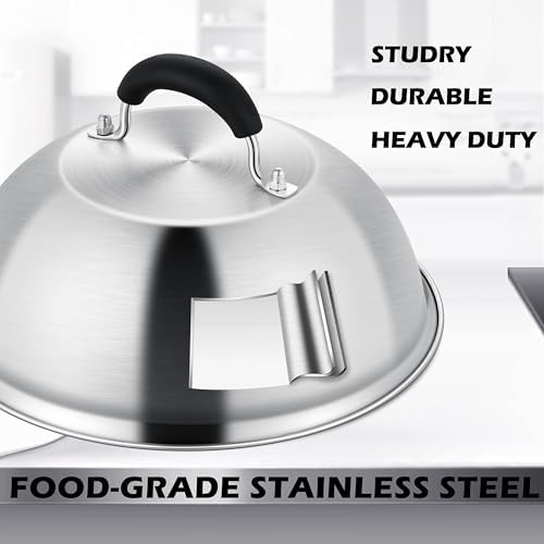 Leonyo 9.7IN Stainless Steel Griddle Basting Cover Dome, 2 Pack - Image 3