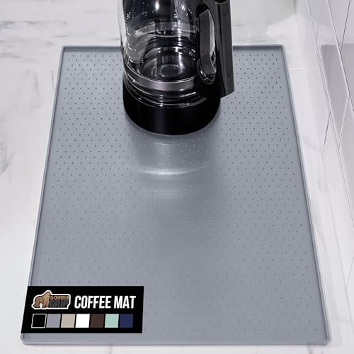GORILLA GRIP Silicone Coffee Mat, Espresso Bar Essentials, 11.5x18.5, Gray by GorillaGrip