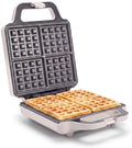 GreenPan Advanced Waffle Maker, 4-Square Belgian & Classic Waffle Maker, PFAS-Free Ceramic Nonstick, Cool-Touch Handle, Overheat Protection, Easy Clean, Clay by GreenPan