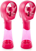 O2COOL Elite Handheld Misting Fan Battery Powered 2-Pack Raspberry by O2COOL