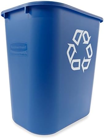 Rubbermaid Commercial Products Wastebasket, Blue Recycle, 7-Gal, 4 Pack - Image 2