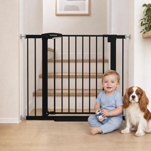 Baby Gate for Stairs, 29.7-40.6" Adjustable Dog Gate Indoor, No Drilling by Mumeasy-FocusonBabyPetSafetyGate
