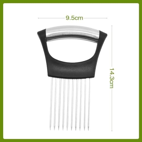 Onion Holder for Slicing, 2025 New Stainless Steel Onion Slice Holder Lemon Slicer Vegetable Cutter, Kitchen Gadgets Chopper Slicing Assistant Tool for Meat, Onion, Tomato, Potato (1 Pcs) - Image 2