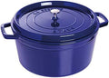 Staub Cast Iron 9-qt Round Cocotte - Dark Blue, Made in France by Unknown