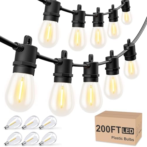 Svater 200 FT Outdoor String Lights, Patio Lights for Outside Waterproof by Svater