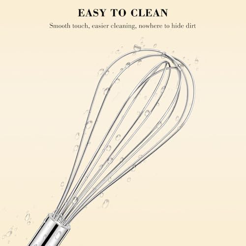 NileHome 1-Pack Stainless Steel Whisk,Kitchen Utensils for Cooking - Image 5