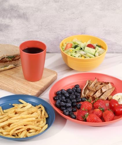Quatish 24 Piece Plates and Bowl Set for 6, Dinnerware Dish Set for Kitchen - Image 6