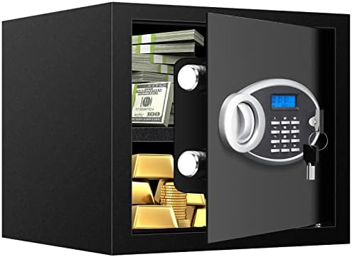 1.8 Cuft Fire proof Safes for HOME USE, Anti-Theft Digital Personal Security Safety Box with Electronic Keypad and Spare Keys, Home Safes Fireproof Waterproof for Money Medicine Document Valuables by HomeSafe