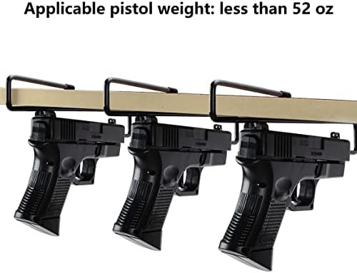 Adoreal 10 PCS Gun Rack, Pistol Rack for Gun Safe Shelf or Stack On Gun Cabinet, Gun Safe Accessory, Handgun Hanger Pistol Organizer for Display, Gifts for Hunters - Image 4