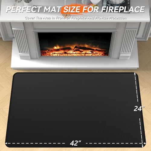 24"x42" Fireplace Mat - Fire Resistant Rug Under Grill Mat - Image 2