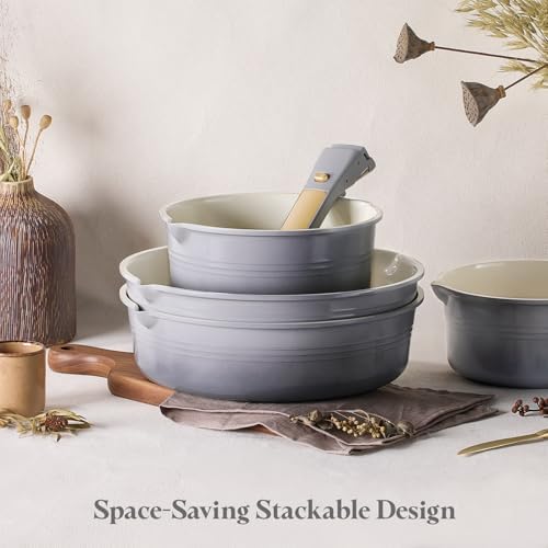 CAROTE 20pcs Titanium Cookware Set, Pots and Pans Set Detachable Handle - Image 5