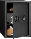 Amazon Basics Steel Home Security Safe Box with Electronic Keypad Lock for Documents, Jewelry, Valuables, 1.8 Cubic Feet, Black, 13.8"W x 13"D x 19.7"H by AmazonBasics