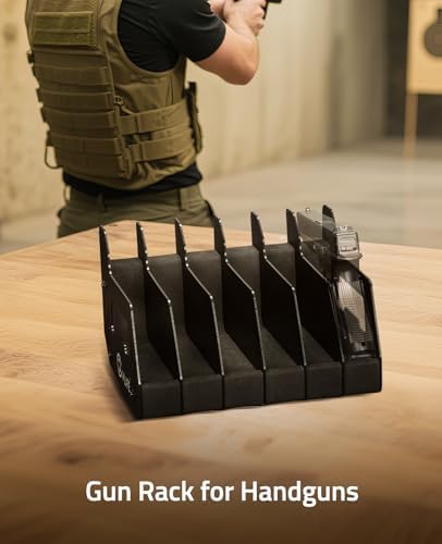 CVLIFE Pistol Rack for Gun Safe Handgun Rack Pistol Holder 6 Slots - Image 6