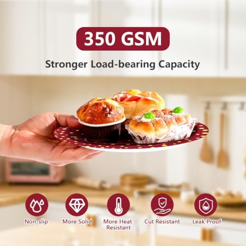168Pcs Burgundy Fall Maroon and Gold Party Supplies Serves 24 - Image 2