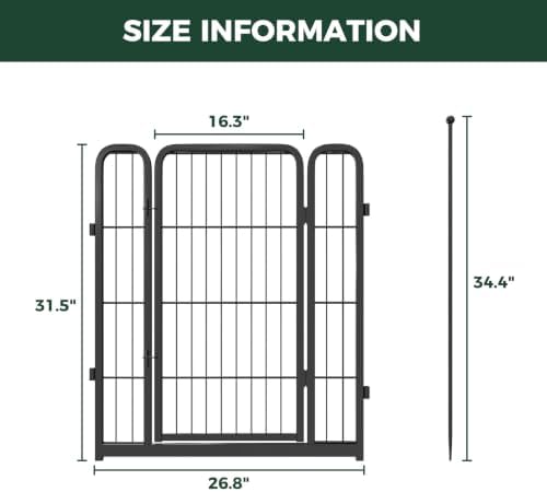 FXW Add-On Gate Panel for Outdoor Dog Playpen, 32" H, Black, Patented - Image 6