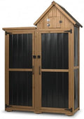 Ketive Outdoor Storage Cabinet, 67" Wooden Garden Tool Storage Shed by Ketive