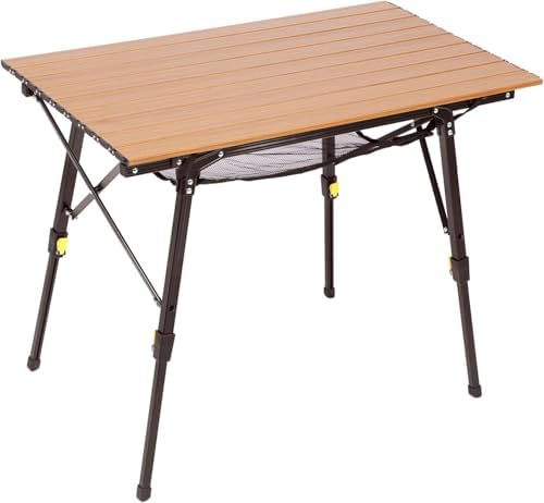 Portal Camping Table, Folding Aluminum Outdoor Table with Mesh Layer by PORTAL
