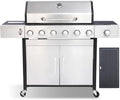 6-Burner Propane Gas Grill and Griddle Combo with Side Burner by Unknown