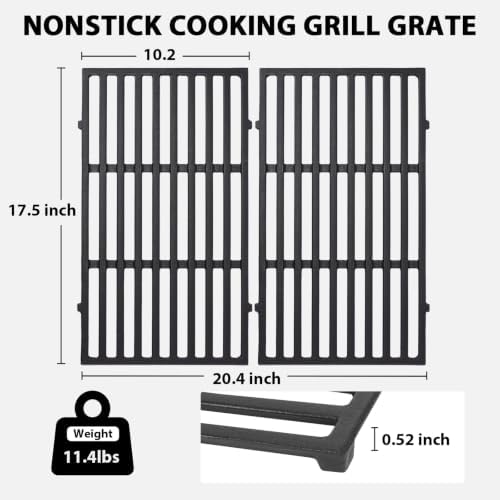 Utheer 7637 Grill Grates for Weber SpiritⅠ/Ⅱ E210 Grill Parts - Image 2