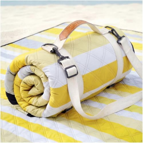 Genovega Waterproof Beach Blanket Picnic Outdoor Mat Rug Extra Large Portable Umbrella Wagon Folding Pop Tent Sun Shelter Shade Canopy Ball Cart Cool Cabana Anchor Fan Mesh Bag Tote Toallas Manta by genovega