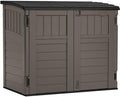 Suncast 34 Cu Ft Horizontal Storage Shed, Resin, Lockable, Stoney Black by Unknown