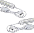 Skymoatled 2Pack 8FT LED Shop Light Garage Lights,100W 6000K 15000LM White Light,Hanging/Surface Mount,Plug and Play,Super Bright T8 Tube Light,Linkable LED Shop Lights for Warehouse Workshop Basement by Skymoatled