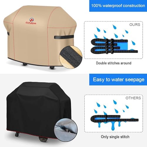 Comnova Grill Cover 65 Inch - 7131 BBQ Cover for Weber Genesis 400 Series and 4 Burner Gas Grill, 600D Waterproof & Heavy Duty Cover for Weber Genesis E435, E410, E440 (Not Fit 2022 Genesis E-435) - Image 5