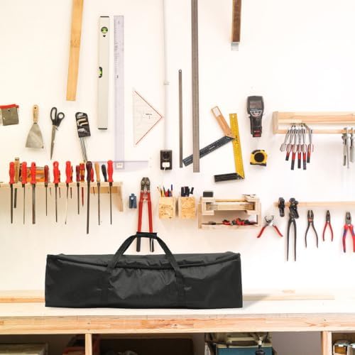 Black Oxford Cloth Grill Storage Bag with Zipper for Camping - Image 3