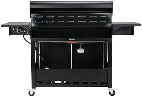 Kenmore 6-Burner Propane Gas BBQ Grill with Side Burner, 73,000 BTUs, Stainless Steel Cabinet Grill with Cast Iron Grates for Outdoor Cooking, Backyard BBQ, Patio, Large Parties (Black) - Image 3