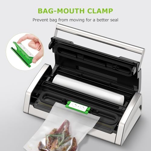 Bonsenkitchen Vacuum Sealer for Food, Easy-Lock Handle with Digital Timer - Image 5