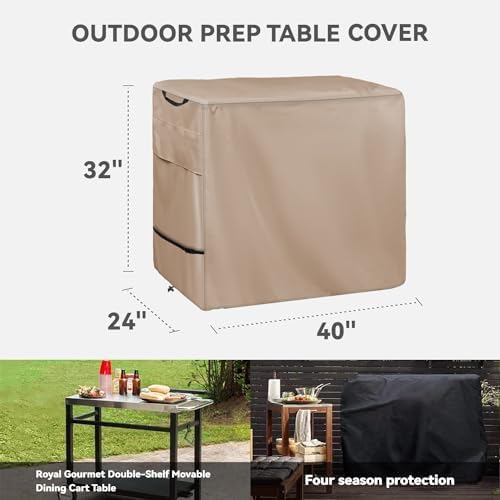 Outdoor Dining Cart Cover Compatible with 40 " Outdoor Utility Cart - Image 2