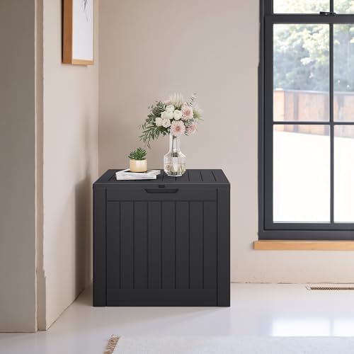 JUMMICO 42 Gallon Resin Deck Box Waterproof Outdoor Storage Box - Image 5