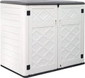 KINYING Larger Outdoor Storage Shed Weather Resistance, Horizontal Outdoor Storage Box Waterproof for Garden, Patios, Backyards, 48 Cu.ft Capacity for Garbage Cans, Lawn Mower, Garden Tools by KINYING
