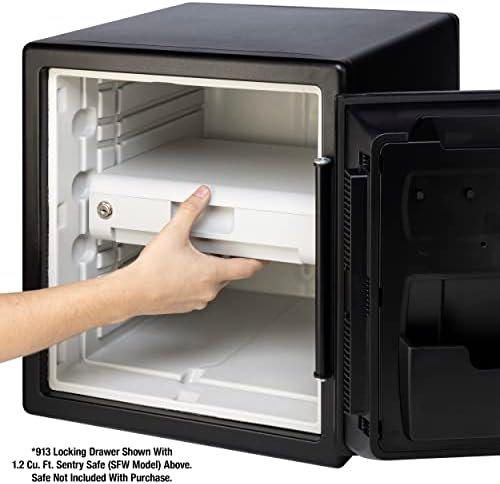 SentrySafe Locking Drawer for SFW082 and SFW123 Safes, Multi-Positional Shelf Accessory for 0.8 and 1.2 Cubic Feet Safes, 913 - Image 4