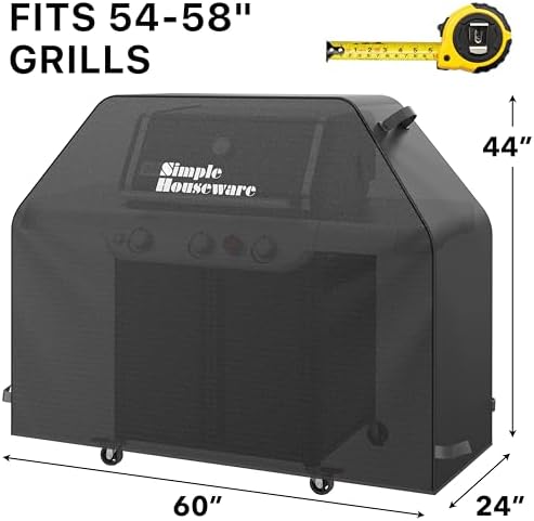 Simple Houseware 60 in. Heavy-Duty BBQ Gas Grill Cover, Waterproof - Image 2