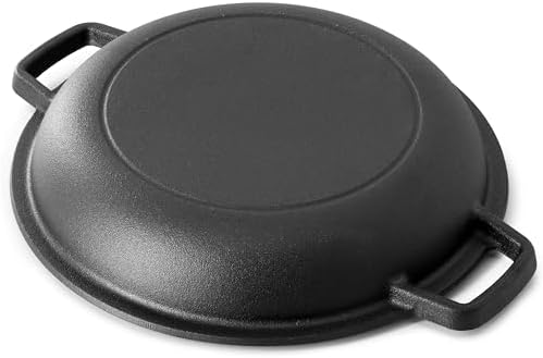 MegaChef 5 Quart Pre-Seasoned 2-in-1 Cast Iron Dutch Oven and Skillet - Image 4
