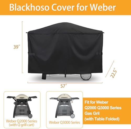 Grill Cover for Weber Q2000, Q2200, Q2400, Q300, Q320, Q3000, Q3200 Grills - Image 3