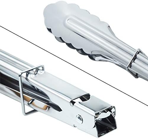 HINMAY Extra Long Stainless Steel Cooking Grilling Tongs (14-Inch 3 Pieces) - Image 4