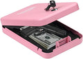 Tenamic Pistol Safe, Portable Travel Gun Safe, Solid Steel Handgun Lock Box for Home, Gun Safes for Car, Pink by Tenamic