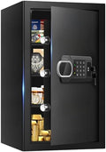 3.4 Cuft Large Home Safes Water and Fireproof with Digital Keypad & Key Lock, Security Safes for Home with DIY Removable Shelf, Anti-Pry Safe Box for Money Documents Jewelry, 19.69"H x13.78"W x 12.2"D by SAFE